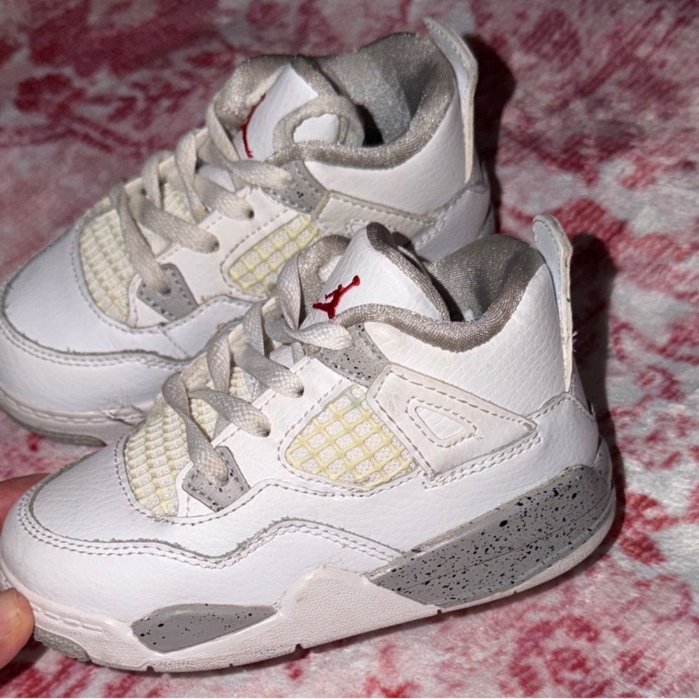 Kids White and Gray Sneakers